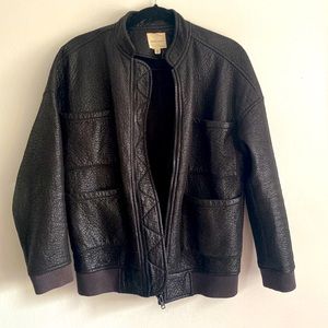 Silence + Noise Black oversized bomber - size XS